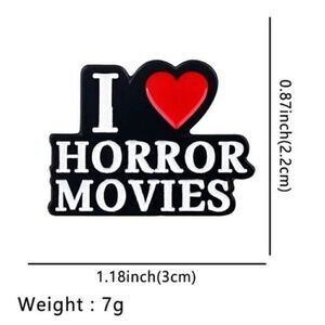 3/20 I Heart Horror Movies Enamel Pin